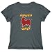 T-Shirt Womens Dark Silver " ABSOLUTELY Papillon CRAZY " Dogs