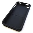 Apple iPhone 4 & 4S (Black iPhone ONLY) Rubberized Slider Hard Protector Case, Black & Black