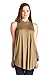 82 Days Women'S Rayon Span Mock Neck Sleeveless Tunic - Solid