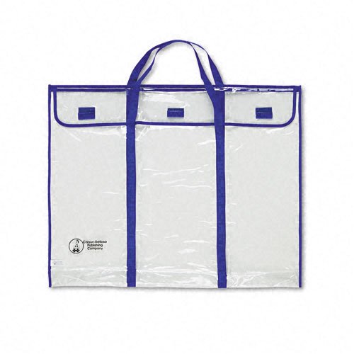 Carson-Dellosa Publishing CD-5638 Clear Vinyl Bulletin Board Decorations Storage Bag with Carry Handles, 30x24