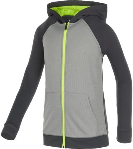 Boys' Performance Fleece Jacket by Jetbring shop (Charcoal/Grey, Medium)