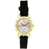 Lorus Ladies Black Velvet Gold Case Watch