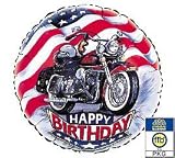 "Harley" Happy Birthday Mylar Balloon 18" Motorcycle