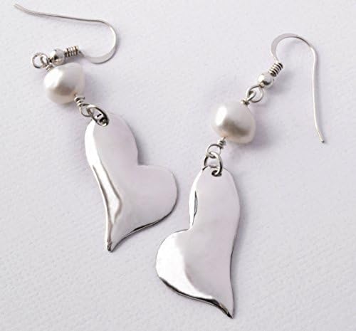 Heart Earrings Silver Valentine Gift