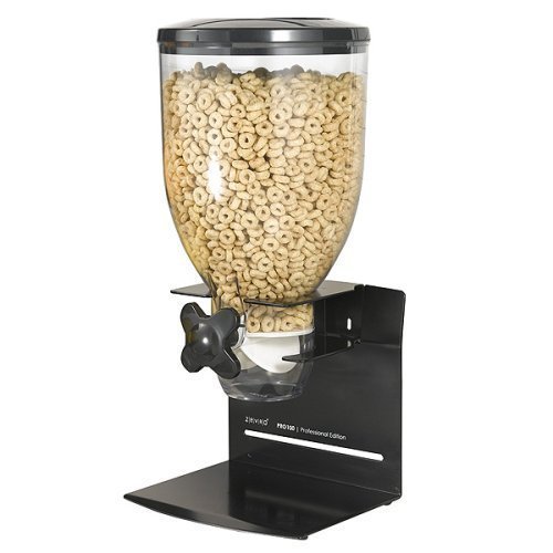 Zevro PRO100 Indispensable Professional 17-1/2-Ounce Dry-Food Dispenser, Black