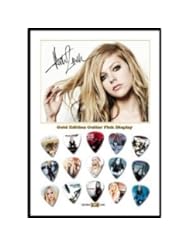Musical Instruments: Printed Picks Company Avril Lavigne New Gold Edition Guitar Pick Display with 15 Guitar Picks - Printed Picks Company