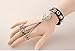 Lefinis Halloween Rock Punk Wolf Skull Bracelet Wristband with Linked Finger Rings