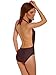Brazilian High Waist Bikini Sexy Triangle Push Up One Piece Swimsuits in Women Black