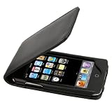 Black Leather Flip Case For Apple iPod iTouch 2ND GEN
