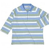 Tehama Ladies 3/4 Sleeve Stripe Jersey Polos