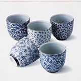 【有田焼】　湯飲み5個セット　古染小湯呑揃
