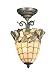 Dale Tiffany TH70518 Tiffany Grape Semi-Flush Mount Light, Antique Bronze and Art Glass Shade