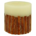 Cinnamon Stick Embedded Candle - 4"