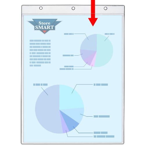 StoreSMART - Sheet Protector - Holes on Short Side, Open Short Side - 50-Pack - 8 1/2