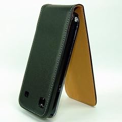 ABZ-S Echtleder Tasche f�r Samsung Galaxy S I9000 ohne G�rtelclip - schwarz