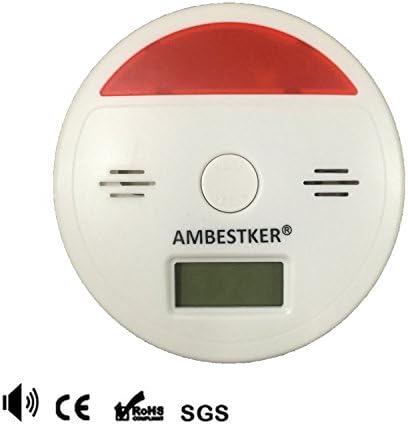 Ambestker 1.5V Battery-Operated Carbon Monoxide Alarm Accurately CO Detector Household Sensor