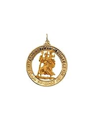 Saint Christopher Medal - Available in 14K Yellow Gold and Sterling Silver