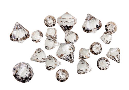 4-1/2L Acrylic Jewels, Clear, Set of 20