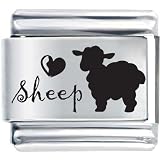 Love(heart) Sheep Laser Italian Charm