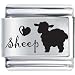 Love(heart) Sheep Laser Italian Charm