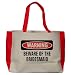 WARNING BEWARE OF THE BRIDESMAID Large TOTEBAG NAVY