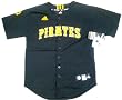 MLB Boys' Pittsburgh Pirates Screen Print Baseball Jersey, Black, Large