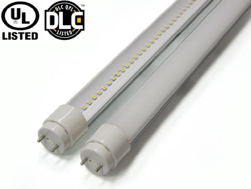 4ft 18Watt 2000Lumen T8 LED Tube with UL & DLC Approval Single End Power G13 Bipin Base 40w Fluorescent Replacement White Color 5000K Frosted cover