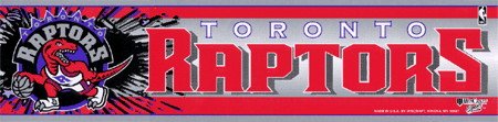 NBA Basketball Toronto Raptors Bumper Sticker (2-Pack)