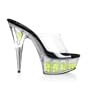 Women's 5 3/4 Inch Stiletto Heel Neon Bead Filled Platform