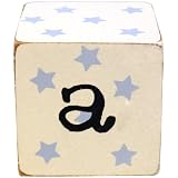 New Arrivals Letter Block A, Blue White by New Arrivals