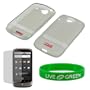 Smoke Crystal Skin TPU Case and Screen Protector for HTC Google Nexus One Phone T-Mobile (Phone NOT Included)