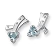 Blue Topaz and Diamond Sterling Silver Earrings