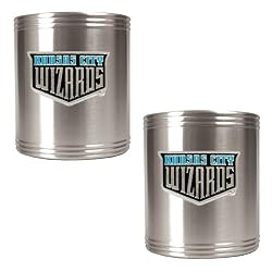 Kansas City Wizards Soccer 2pc Stainless Steel Can Holder Set - Primary Team Logo MAJOR-LEAGUE-SOCCER Soccer