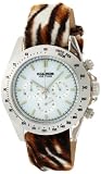 K&BROS Women's 9423-9 Ice-Time Chronograph Animal Print Watch