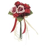 asca 造花 ローズブーケ レッド A-32170-002
