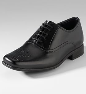 Older Boys Square Toe Lace-up Leather School Shoes