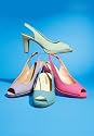 metrostyle Colored Denim Peep-Toes