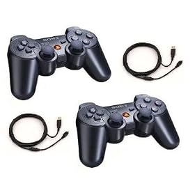2 Pack of PS3-SIXAXIS - Sony Sixaxis Wireless Controller (PS3) with Charge Cable for PS3