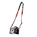 Foto&Tech Padded Neck Shoulder Strap with RED Grosgrain Ties for Fujifilm Samsung Sony Olympus Panasonic Canon Nikon Pentax Compact Cameras Point and Shoots Cameras