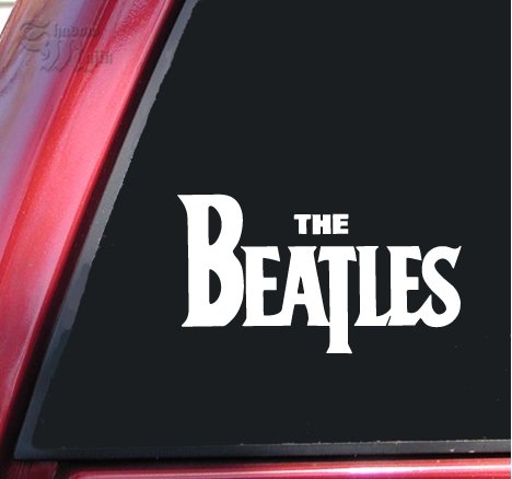 The Beatles Vinyl Decal Sticker - White