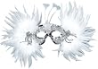 Snowflake Feather Mask