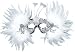 Girl's Snowflake Feather Eye Costume Mask