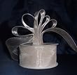 Sheer Organza Ribbon Mono Edge - 1.5" - 25 Yards (75 FT) - Ivory