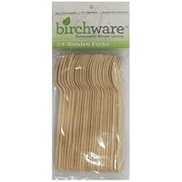 Birchware Compostable Wooden Forks 24pcs.