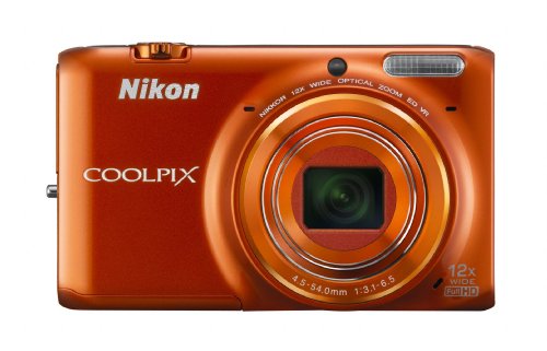 Nikon COOLPIX S6500 16 MP Digital Camera with 12x Zoom and Built-In Wi-Fi (Orange)