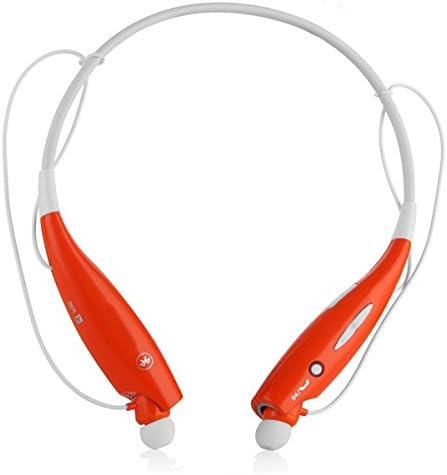 InzhiRui Wireless Bluetooth Headphones Noise Cancelling Headphones with Microphone/Running/Gym/Exercise/Sweat proof for iPhone 6s, 6s Plus, 6, 6 Plus, 5 5C 5S 4 &amp; Android (Orange)