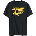 T-Shirt Mens Black " Serbian Soccer Master " Countries