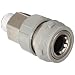 SMC KK Series Nickel Plated Brass Tube Fitting, Socket with Sealant, 1/8" Tube OD x 1/8" BSPT Male
