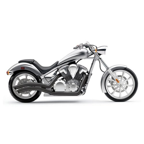 Cobra Speedster Swept Black Exhaust System for 2010-2011 Honda VTX1300CX Custom