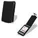 Noir Luxe Black Leather Flip Case for HTC Touch Diamond II